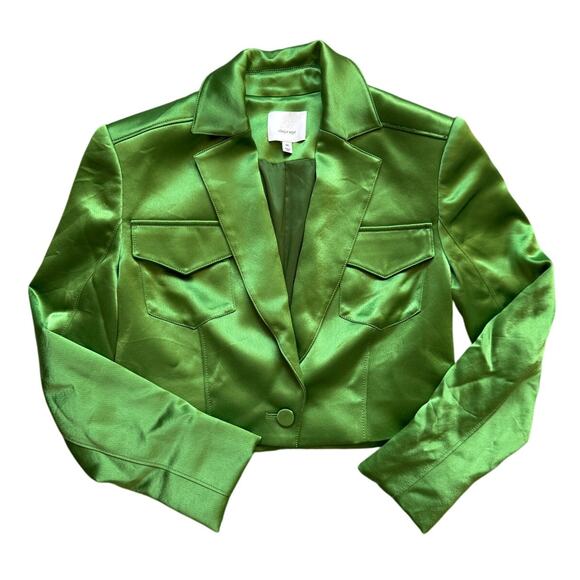 Cinq à Sept Ida Satin Crop Jacket - Picture 4 of 6